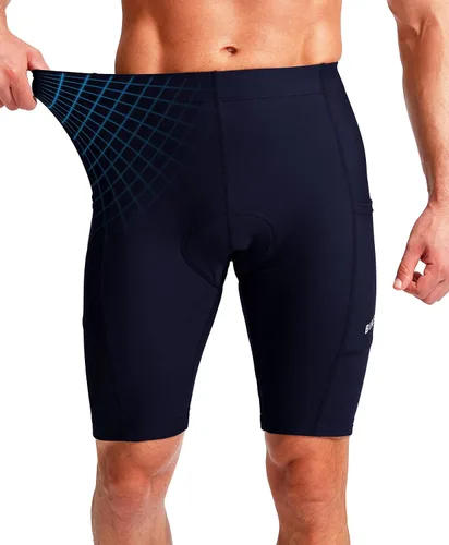 Miniatura 3 de Pantalones cortos de ciclismo para hombre con acolchado 3D para ciclismo de carretera, ciclismo de montaña, ciclismo UPF 50+, bolsillos