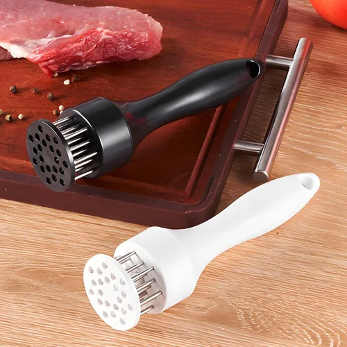 Miniatura 7 de Cuchillas de aguja de acero inoxidable herramienta ablandadora de carne con utensilios de cocina ultra afilados de profesión jacquard para ablandar