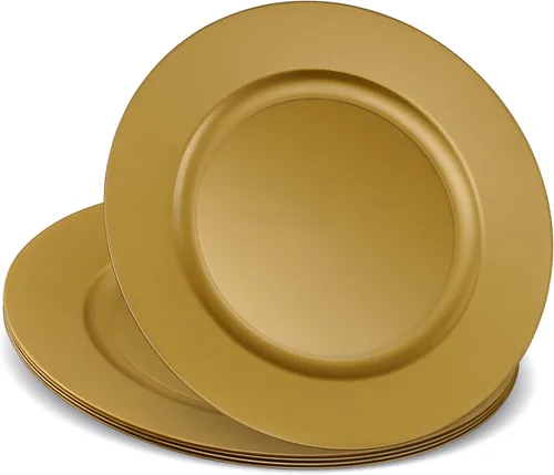 Miniatura 8 de Platos base de 13 pulgadas de plástico transparente de uso pesado desechables para cena, vajilla para servir, platos, bandejas, vajilla, paquete