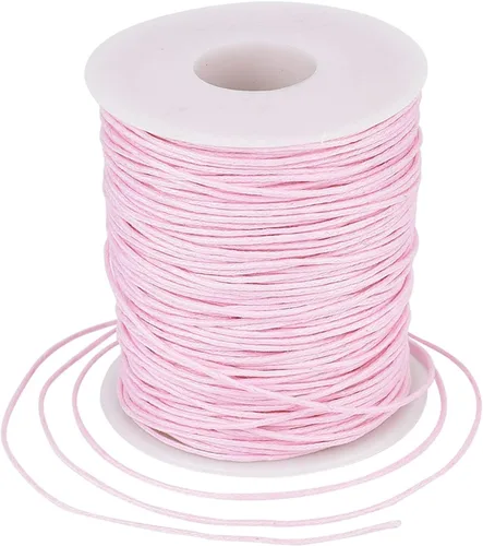 Miniatura 12 de Cordón de algodón encerado de 100 yardas, hilo de algodón trenzado naranja oscuro, cuerda de cuentas trenzada, cuerda para collar, pulsera, collar