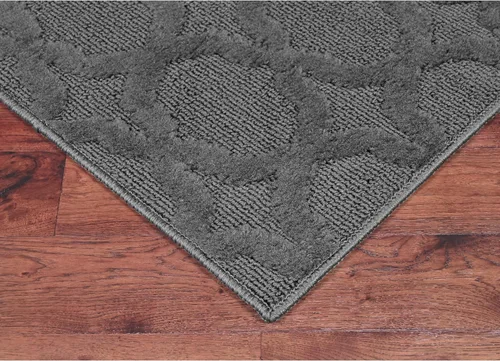 Miniatura 299 de Garland Rug Sparta - Alfombra antideslizante de polipropileno de 2 pies x 12 pies, color negro, ideal para salas de estar y pasillos, elegante