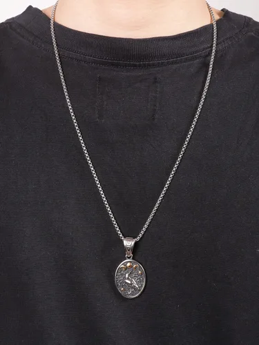 Miniatura 6 de HAQUIL Raven Necklace, Wiccan Raven Triple Moon Goddess Charm Pendant, Raven Jewelry Gift for Men and Women