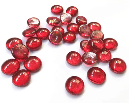 Miniatura 2 de Piedras planas, piedras preciosas de vidrio de 3 libras para rellenos de jarrones, dispersión de mesa de boda, decoración de rellenos de acuario