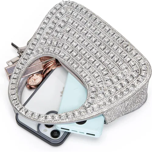 Miniatura 8 de BBTT.ful Bolsos de noche con diamantes de imitación para mujer (varios colores)