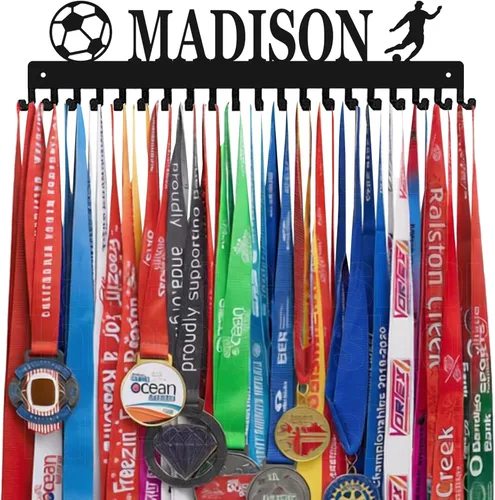 Miniatura 25 de Medal Hanger Display - She Believed She Could She Did - Personalized Medal Holder for Sport Race Runner Sturdy Steel Metal Plaque Over 63 Medals