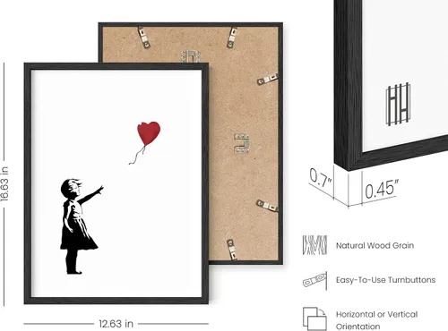 Miniatura 3 de HAUS AND HUES Banksy Girl with Balloon - Arte de pared Hopeful, decoración de pared de graffiti para dormitorio de adolescentes