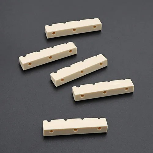 Miniatura 6 de 5 unids/pack Tuerca para bajo de guitarra de 1.654 in, tuerca superior ranurada, para instrumentos musicales de 4 cuerdas