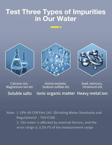 Miniatura 4 de Probador de TDS Medidor de Agua Digital - Kits de Prueba de Agua Asequibles y Confiables para Agua Potable - 0-9990ppm - 1s Obtenga Resultados