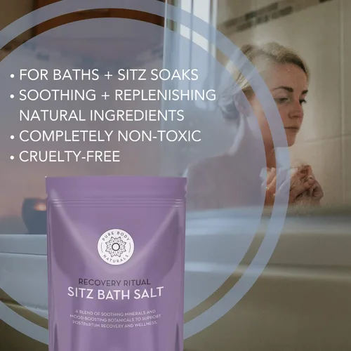 Miniatura 3 de Pure Body Naturals Sal de baño Sitz – Cuidado posparto y comodidad para hemorroides – Remojo natural para cuidado personal y hemorroides, esenciales