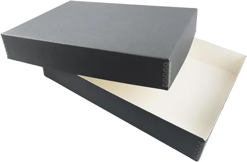 Miniatura 8 de Lineco, Archival - Caja de almacenamiento para preservación de periódicos, diseño frontal con borde de metal, organizador de archivos sin ácidos