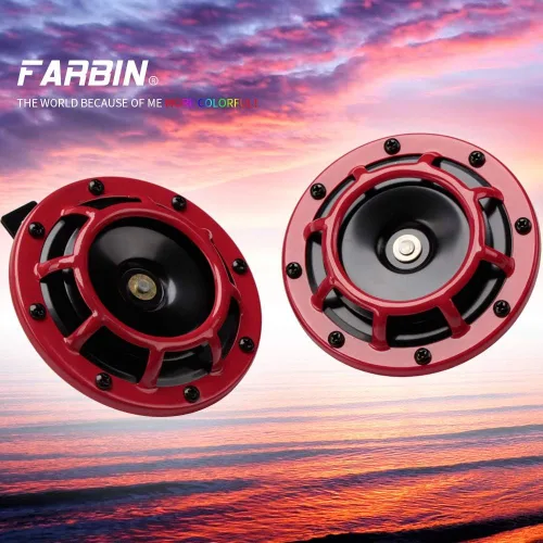 Miniatura 3 de FARBIN Bocina de coche para Toyota, Lexus, Subaru, bandera roja y otras series de modelos, bocinas gemelas de metal de tono alto/bajo de 12 V