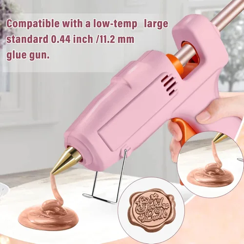 Miniatura 5 de Barras de Cera para Sellar, Paxcoo 20 piezas Barras de Sello de Cera, Barras de Cera para Sellar con Pistola de Pegamento para Invitaciones de Boda