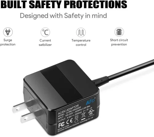 Miniatura 5 de KFD Cargador adaptador de CA de 9.5 V para Sony SRS-XB40 BLK BLUE RED Altavoz portátil, Sony CMT-V10IPN AC-NSA18-95 AC-FX110 DCC-FX110 DVP-FX921