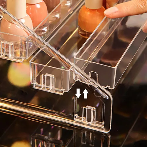 Miniatura 3 de Organizador de esmalte de uñas, 48 botellas de 4 capas, organizador de lentes de sol, estante de exhibición de acrílico, soporte para gafas, soporte