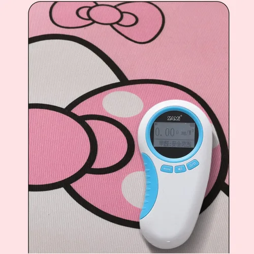 Miniatura 6 de SOFPRO Alfombra Pasillo Lavable Rosa 2' 8" x 5' 3" Patrón Lindo de Cara de Gatito de Caricatura Alfombras de Área Antideslizantes Alfombra Kawaii
