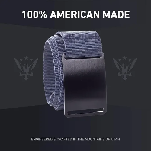 Miniatura 31 de GRIP6 Cinturón táctico – Sin agujero, cinturones de nailon para hombres y mujeres – Fabricado en los Estados Unidos (Ninja)