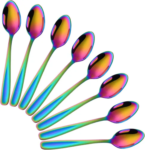 Miniatura 15 de 8 Pieces Dessert Spoons Teaspoons Small Coffee Spoons Espresso Spoons, 5.5 Inch (black)