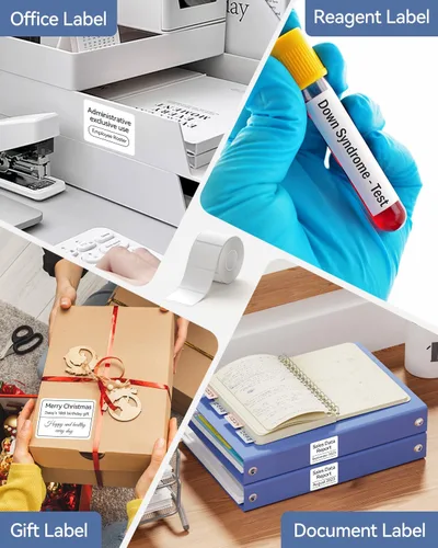Miniatura 5 de NIIMBOT Etiquetas para B1/B21/B3S/K3, 1.57 x 2.36 pulgadas (40x60mm), 125 etiquetas/rollo, papel de impresión de etiquetas térmicas impermeables