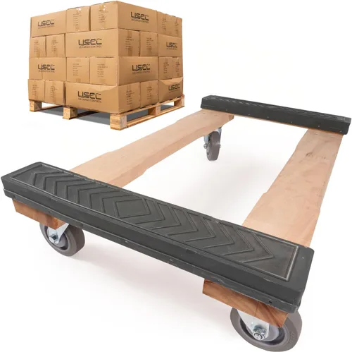 Miniatura 8 de US Cargo Control Carro de muebles resistente con tapas de goma de 18 x 32 pulgadas, capacidad de 1,000 libras, carrito de 4 ruedas resistente
