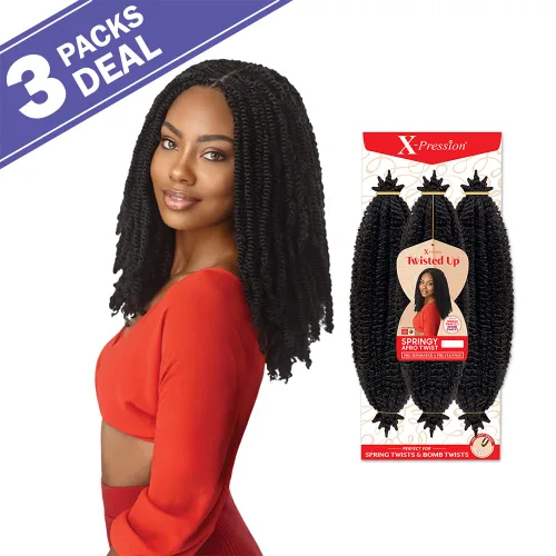 Miniatura 2 de Outre Braids Outre X-Pression Twisted Up - Trenzas de ganchillo de pelo sintético estilo afro 16 (16 pulgadas (paquete de 3, 27)