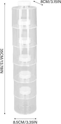 Miniatura 6 de 6 piezas apilables para especias, torre de especias, recipientes herméticos para especias, organizador de botellas de condimentos para especias