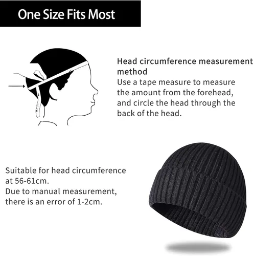 Miniatura 6 de Gorro de invierno para hombre y mujer, gorro de lana de punto para actividades al aire libre y uso diario