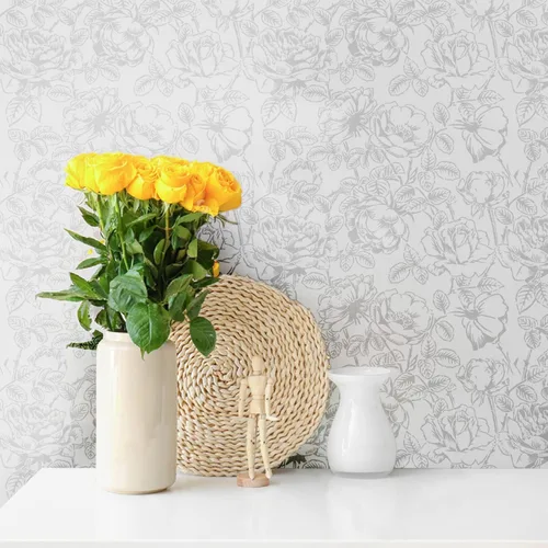 Miniatura 3 de GSS Designs - Paquete de 2 plantillas de pared de flores grandes para pintar de 12 x 16 pulgadas, plantillas florales para pintar en paredes, suelos