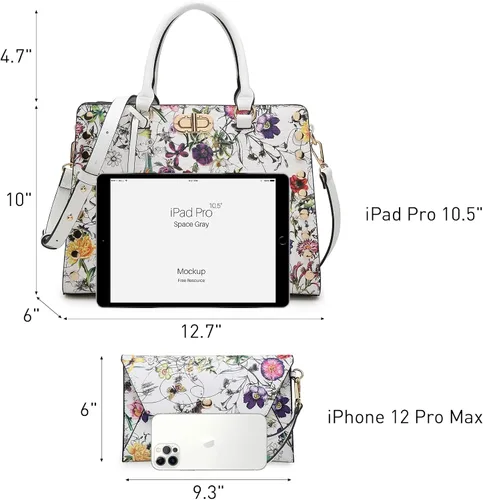 Miniatura 4 de Dasein - Carteras y bolsas de mano para mujer bolsas planas con asa superior bolso de hombro bolso de trabajo con cartera a juego
