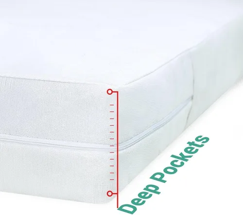 Miniatura 5 de Protector de colchón contra insectos, con cierre, Poliéster, Blanco, gemelo