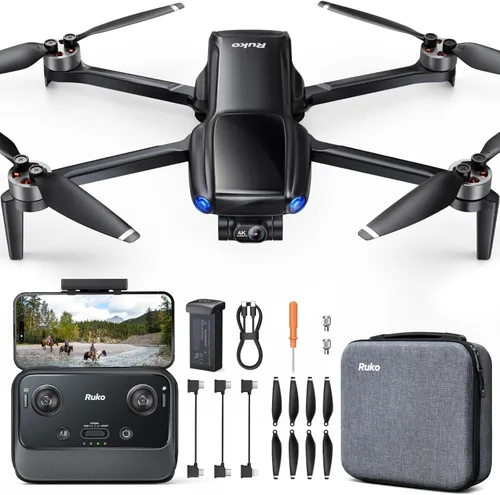 Ruko U11MINI 4K, dron de bolsillo para adultos con cámara de menos de 249 g 8K Foto 4K/30fps Vídeo, cardán ElS de 3 ejes, transmisión digital FPV de