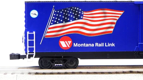 Miniatura 4 de LIONEL Montana Rail Link Bandera iluminada BOXCAR #4407 O Gauge