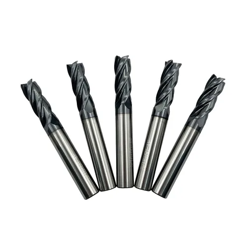 Miniatura 18 de joleully Fresa de Extremo Cuadrado de Carburo de 1/2", HRC 45 Grados Extremo Único 4 Flautas Recubrimiento AlTiN Brocas de Fresado