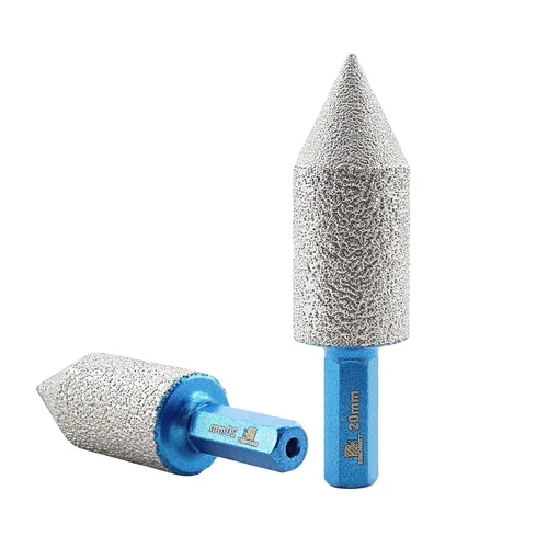 Miniatura 26 de Broca biseladora de diamante, brocas de fresado de dedo de diamante, BRSCHNITT 0-1 3/8 pulgadas (0.000 in-1.378 in) con rosca 5/8-11 para agrandar