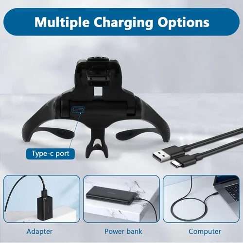 Miniatura 6 de Lupa para diadema con 4 luces LED, lupa de cabeza recargable con 5 lentes desmontables 1.0X, 1.5X, 2.0X, 2.5X 3.5X - Lupa iluminada manos libres