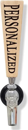 Miniatura 10 de Mango de grifo de cerveza personalizado Forma cónica de madera maciza numerada (numerada corta)