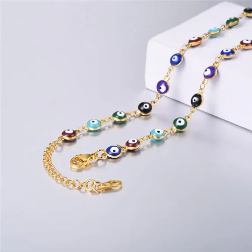 Miniatura 3 de U7 Catholic Gift Stainless Steel 18K Gold Plated Coin MedalCrucifix CrossVirgin MaryRosary Necklaces for Women Men