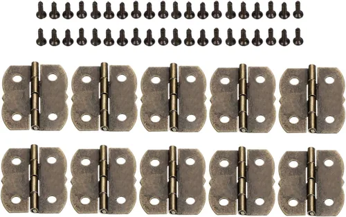 dophee 10 mini bisagras de mariposa, bisagras decorativas para caja de madera, caja de joyería, caja de regalo, caja de vino, armario, pecho, puerta