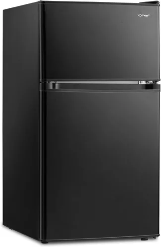 Miniatura 10 de COSTWAY 1.7 Cu.Ft Mini Fridge, Compact Refrigerator w/Chiller Compartment, Adjustable Thermostat, Reversible Single Door & Low Noise, Small