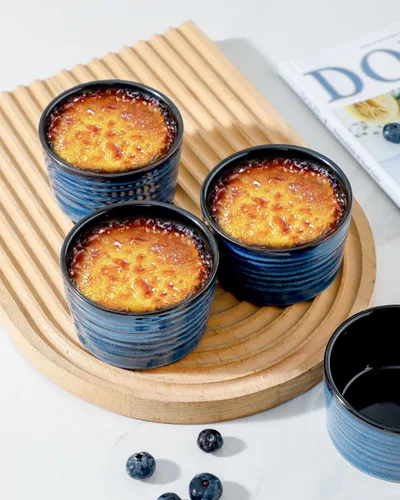 Miniatura 2 de Hasense Ramekins de 8 oz Aptos para Horno para Crème Brûlée, Juego de 6 Platos de Soufflé de Cerámica Aptos para Horno, Cuencos de Porcelana