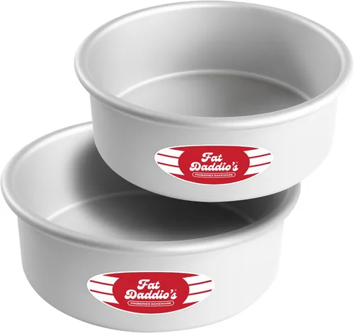 Miniatura 44 de Fat Daddio's PRD-1BOX Moldes Redondos para Pastel Mini Tier de Aluminio Anodizado para Una Caja de Mezcla, Juego de 3, Plateado