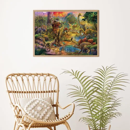 Miniatura 2 de Anatolian Puzzle - Paisaje de dinosaurios, rompecabezas de 500 piezas, #3603