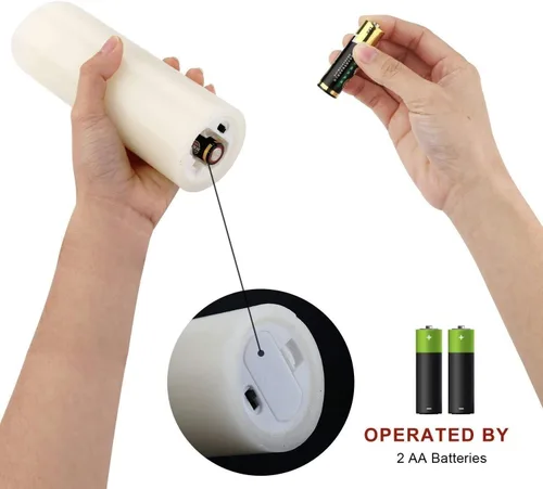 Miniatura 8 de Hausware Velas sin llama, funciona con pilas, de 4, 5, 6, 7, 8, 9 pulgadas, velas LED parpadeantes sin llama con control remoto y temporizador