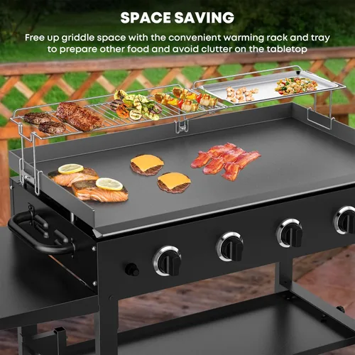 Miniatura 6 de Stanbroil Rejilla de Calentamiento y Bandeja para Plancha Blackstone de 36", Parrilla de Cocción Plegable Accesorios de BBQ Compatibles con Plancha
