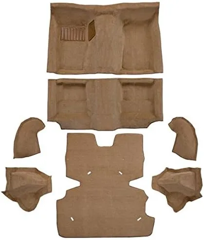 ACC Alfombra de marca compatible con Datsun 280Z 1977, kit completo de 2 plazas, con pozos para ruedas y cubiertas de amortiguadores (801-pelo de