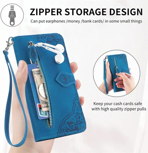 Miniatura 2 de bojioderf Funda compatible con Nothing Phone 1, compatible con Nothing Phone One (A063), cartera con cremallera, tarjetero con soporte abatible