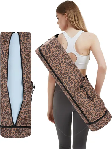 Miniatura 15 de sportsnew Bolsa para esterilla de yoga, bolsa de transporte para esterilla de yoga con cremallera completa con bolsillo para botella de agua