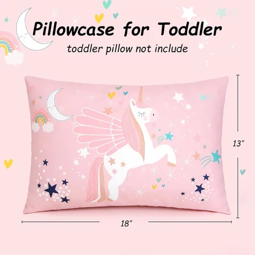 Miniatura 3 de UOMNY Fundas de almohada para niños pequeños para almohadas de 13X18 12x16 14x19 Funda de almohada de unicornio para niñas Paquete de 2 Fundas