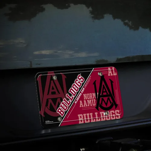 Miniatura 3 de NCAA etiqueta de metal para auto, negro