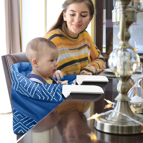 Miniatura 7 de MTWML Silla de bebé portátil para mesa, silla alta de enganche que se fija a la mesa, asiento de mostrador con ahorro de espacio para bebé, asiento