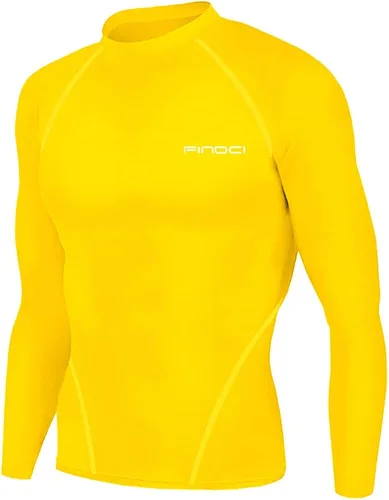 Miniatura 2 de 1Bests Conjunto deportivo para hombre, camiseta de compresión y pantalones ajustados para la piel, manga larga, secado rápido, para gimnasio, yoga